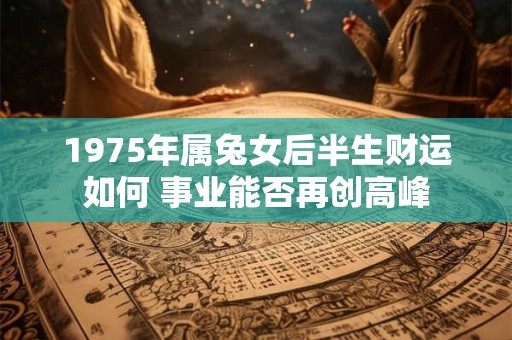 1975年属兔女后半生财运如何 事业能否再创高峰