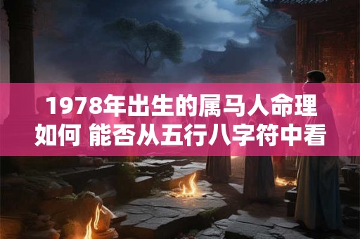 1978年出生的属马人命理如何 能否从五行八字符中看出