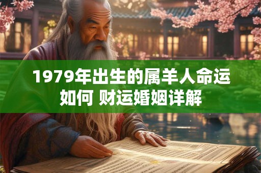 1979年出生的属羊人命运如何 财运婚姻详解