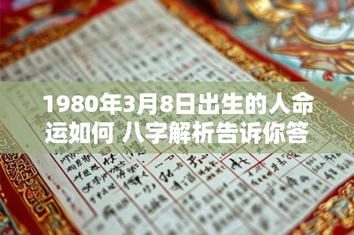 1980年3月8日出生的人命运如何 八字解析告诉你答案