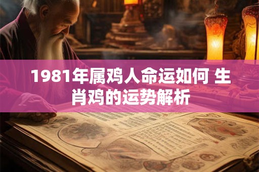 1981年属鸡人命运如何 生肖鸡的运势解析
