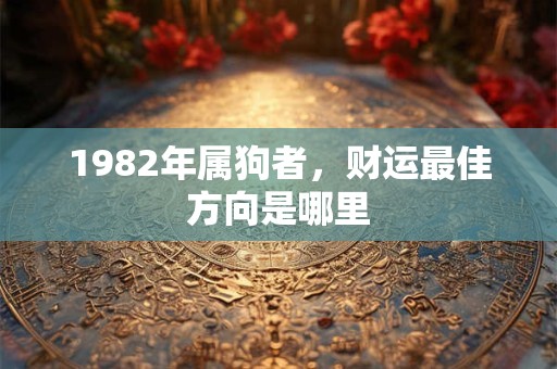 1982年属狗者，财运最佳方向是哪里