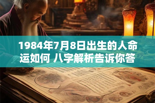 1984年7月8日出生的人命运如何 八字解析告诉你答案