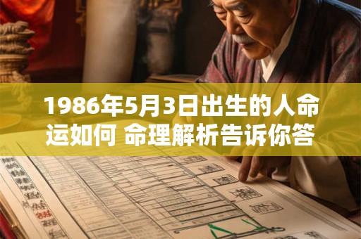 1986年5月3日出生的人命运如何 命理解析告诉你答案