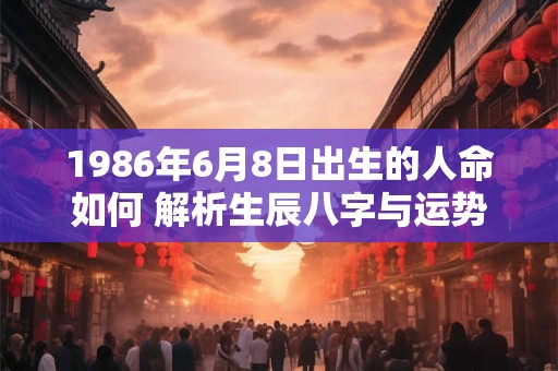 1986年6月8日出生的人命如何 解析生辰八字与运势