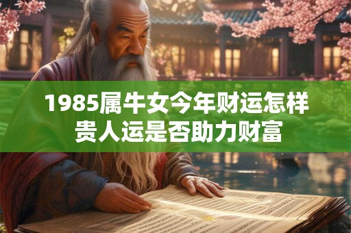 1985属牛女今年财运怎样 贵人运是否助力财富