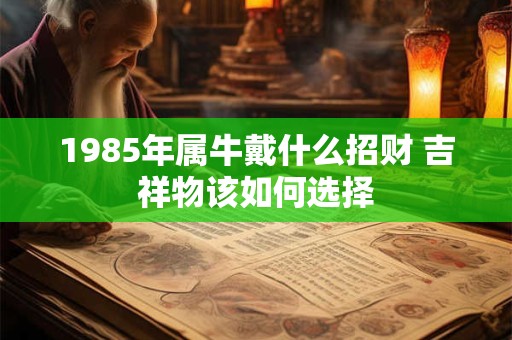 1985年属牛戴什么招财 吉祥物该如何选择