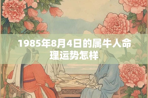 1985年8月4日的属牛人命理运势怎样