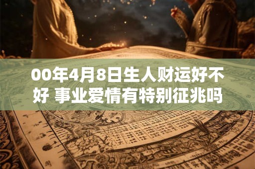 00年4月8日生人财运好不好 事业爱情有特别征兆吗