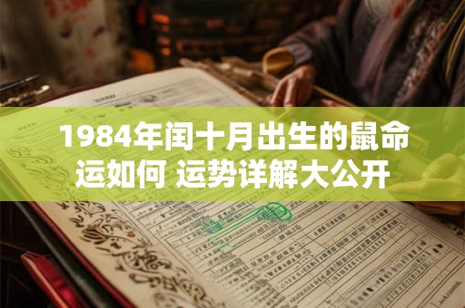 1984年闰十月出生的鼠命运如何 运势详解大公开