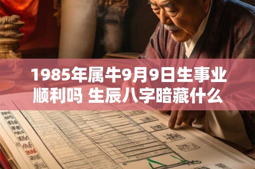 1985年属牛9月9日生事业顺利吗 生辰八字暗藏什么玄机