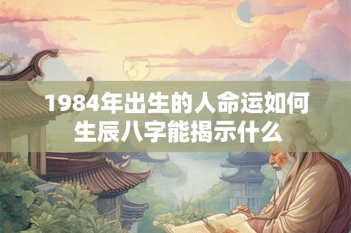 1984年出生的人命运如何 生辰八字能揭示什么