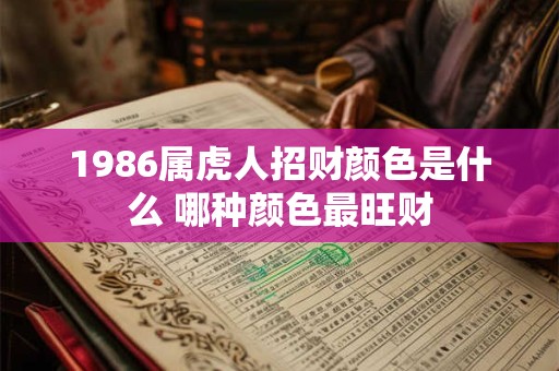 1986属虎人招财颜色是什么 哪种颜色最旺财