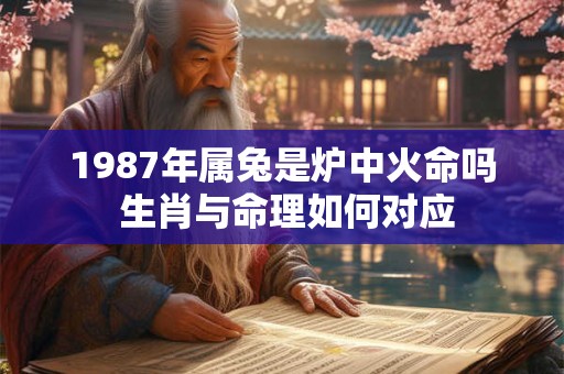 1987年属兔是炉中火命吗 生肖与命理如何对应