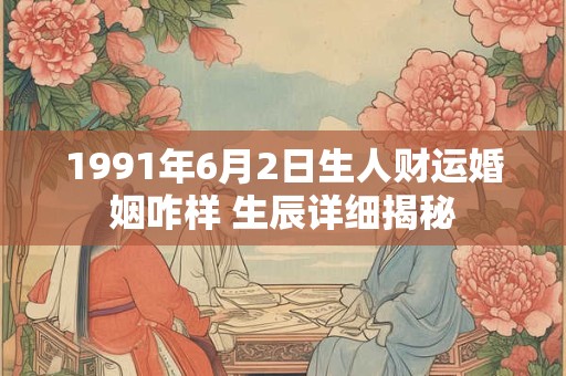 1991年6月2日生人财运婚姻咋样 生辰详细揭秘