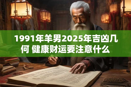 1991年羊男2025年吉凶几何 健康财运要注意什么