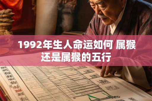 1992年生人命运如何 属猴还是属猴的五行