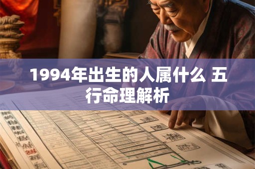 1994年出生的人属什么 五行命理解析