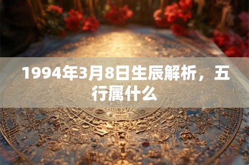 1994年3月8日生辰解析，五行属什么