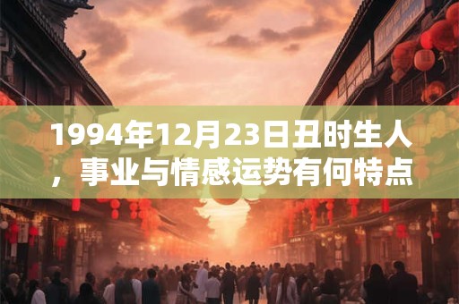 1994年12月23日丑时生人，事业与情感运势有何特点