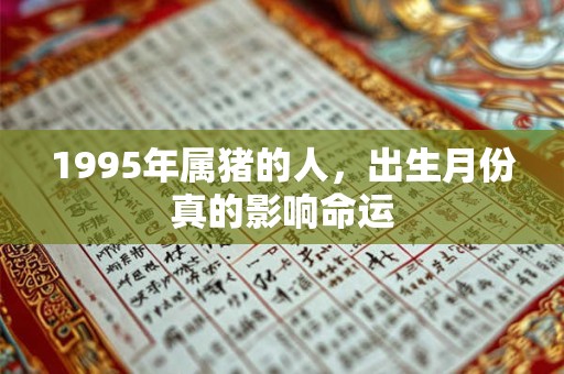 1995年属猪的人，出生月份真的影响命运