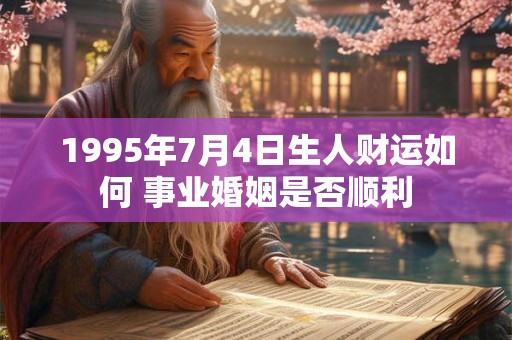 1995年7月4日生人财运如何 事业婚姻是否顺利