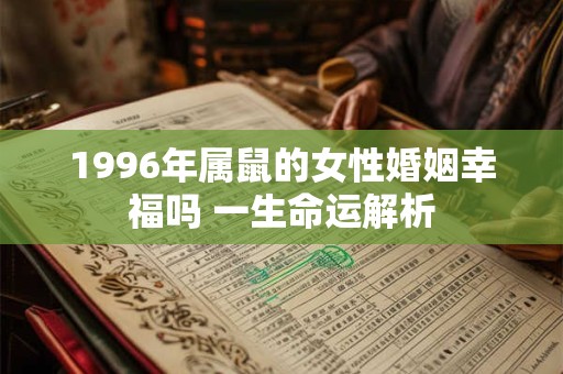 1996年属鼠的女性婚姻幸福吗 一生命运解析