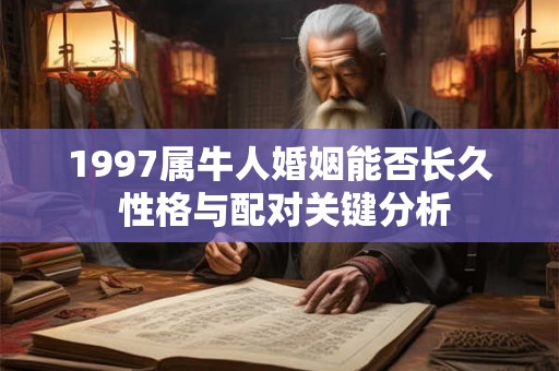 1997属牛人婚姻能否长久 性格与配对关键分析