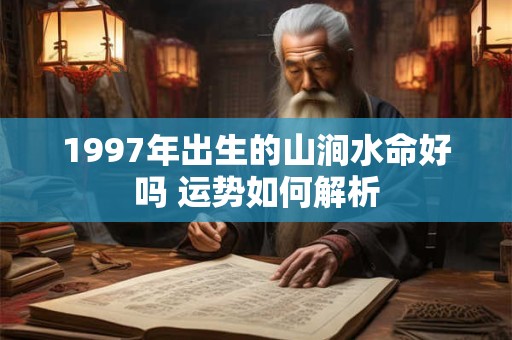 1997年出生的山涧水命好吗 运势如何解析