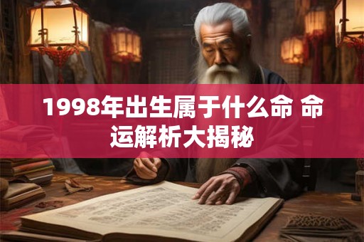 1998年出生属于什么命 命运解析大揭秘