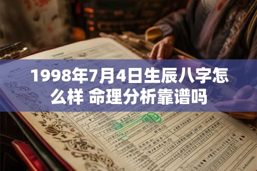 1998年7月4日生辰八字怎么样 命理分析靠谱吗