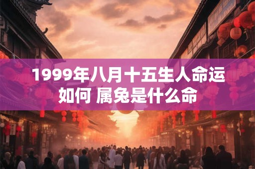 1999年八月十五生人命运如何 属兔是什么命