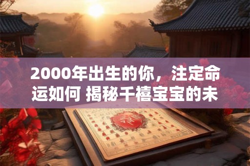 2000年出生的你，注定命运如何 揭秘千禧宝宝的未来走向
