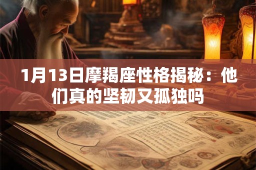 1月13日摩羯座性格揭秘：他们真的坚韧又孤独吗
