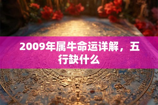 2009年属牛命运详解，五行缺什么