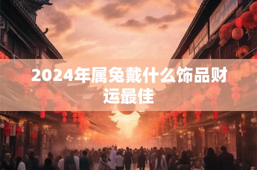 2024年属兔戴什么饰品财运最佳