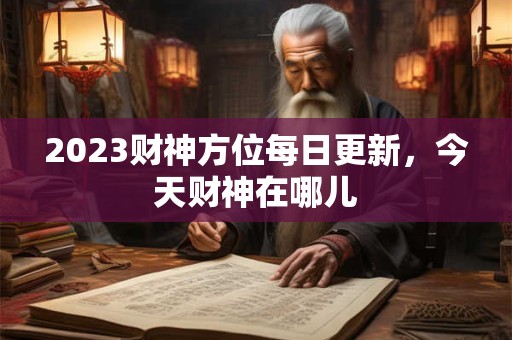 详细阅读:2023财神方位每日更新,今天财神在哪儿 2023财神方位每日更新,今天财神在哪儿
