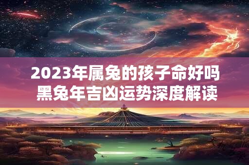 2023年属兔的孩子命好吗 黑兔年吉凶运势深度解读
