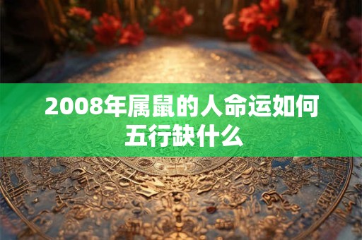 2008年属鼠的人命运如何 五行缺什么
