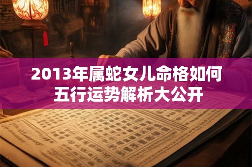2013年属蛇女儿命格如何 五行运势解析大公开