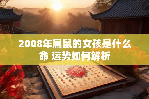 2008年属鼠的女孩是什么命 运势如何解析