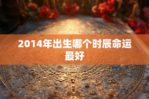 2014年出生哪个时辰命运最好