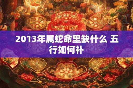 2013年属蛇命里缺什么 五行如何补