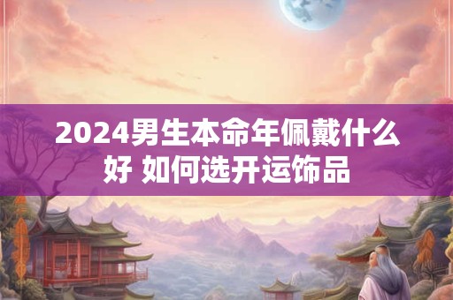 2024男生本命年佩戴什么好 如何选开运饰品
