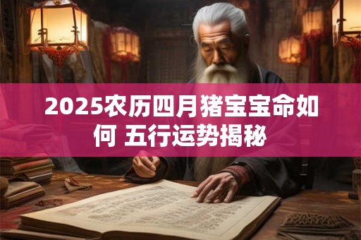 2025农历四月猪宝宝命如何 五行运势揭秘