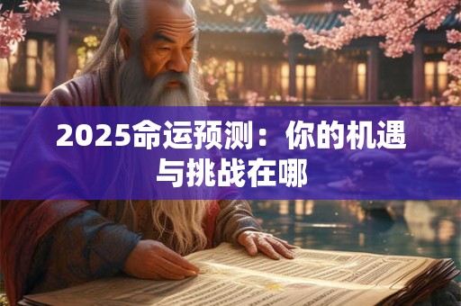 2025命运预测：你的机遇与挑战在哪