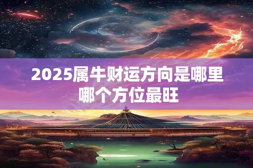 2025属牛财运方向是哪里 哪个方位最旺