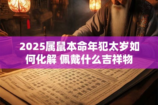 2025属鼠本命年犯太岁如何化解 佩戴什么吉祥物