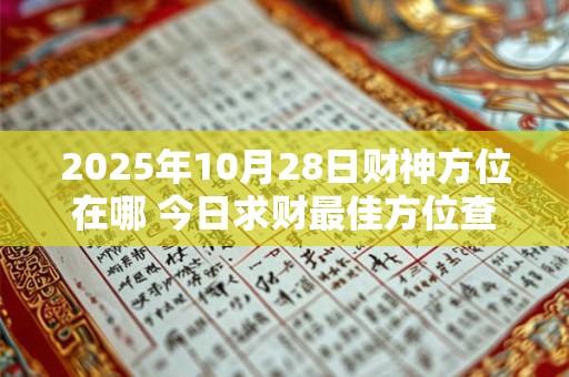 2025年10月28日财神方位在哪 今日求财最佳方位查询