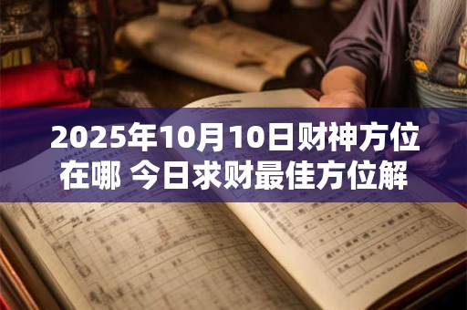 2025年10月10日财神方位在哪 今日求财最佳方位解析